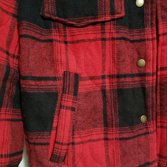 NWT Maurices Womans Red Flannel Fleece Lined Jacket - Picture 3 of 11